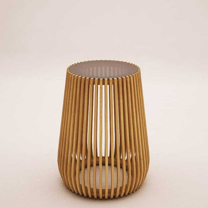 Nakula Glass Top Nakula Side Table - Image 1